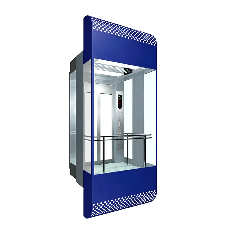 Sightseeing-Aufzug aus laminiertem Glas mit einbrennlackierter Autoabdeckung für das Einkaufszentrum