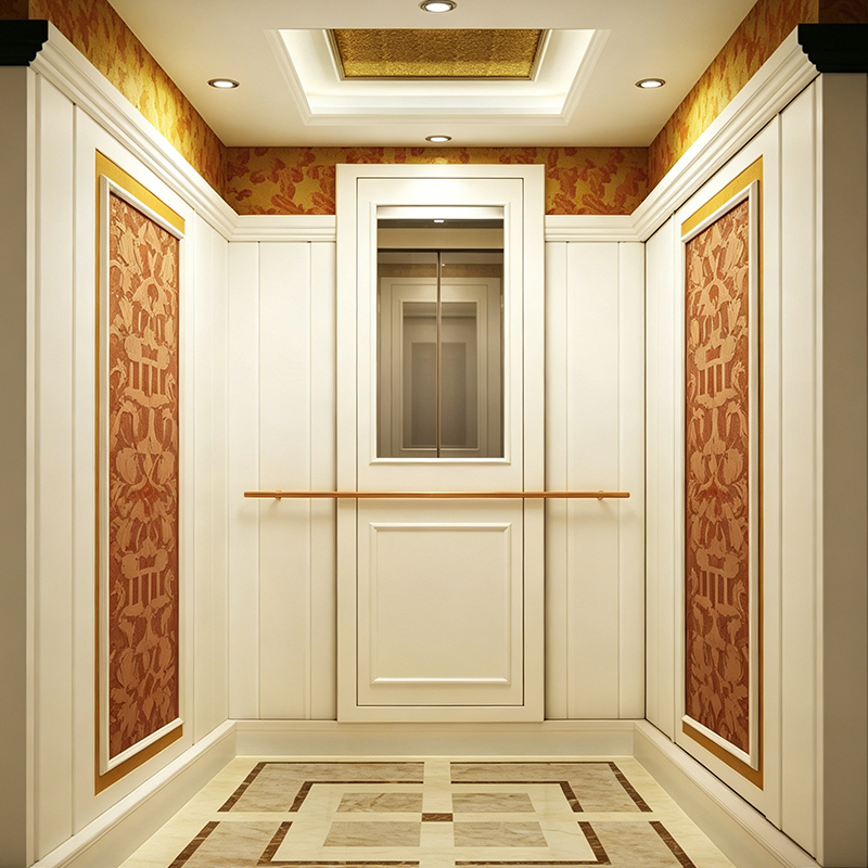 Luxuriöser Holzhaus-Villa-Aufzug mit Goldfoliendecke