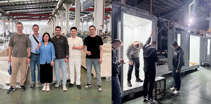 TENAU ELEVATOR: 50 Einheiten 5-Tonnen-Lastenaufzüge wurden verpackt, geprüft und vom Kunden abgenommen und sind bereit für den Transport zu einem Kernkraftwerk in Ägypten.